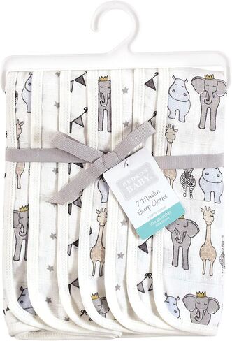 Hudson Baby Unisex Baby Muslin Burp Cloth 7pk, One Size in Saudi Arabia
