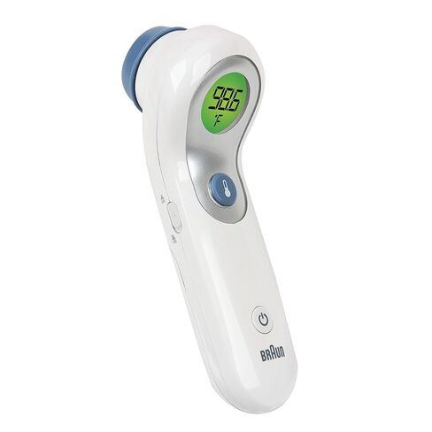ميزان حرارة بدون لمس والجبهة من براون - ميزان حرارة رقمي بدون لمس للبالغين والأطفال الصغار والأطفال - نتائج سريعة وموثوقة ودقيقة in Kuwait