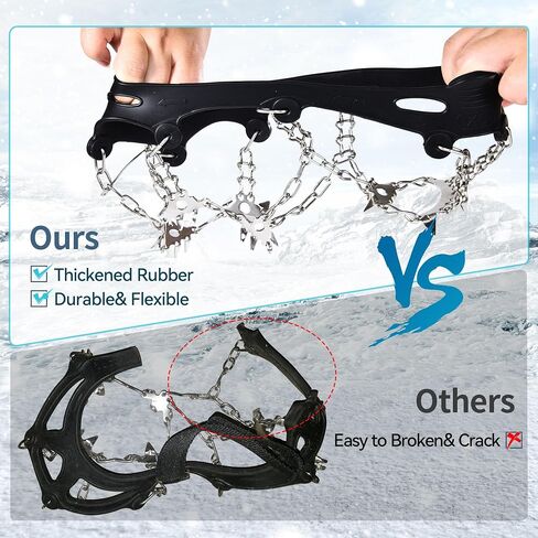 23 Spikes Crampons for Men and Women, Ice Cleats Snow Grips for Hiking Shoes and Boots in Saudi Arabia
