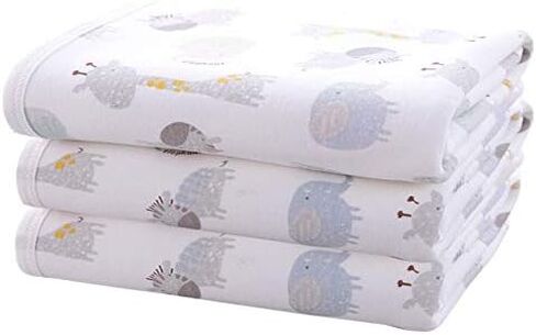 Baby Diaper Changing Pad Liners,22"X27.5" 3 Pack Waterproof White | Soft Foldable Cotton Surface with Terry Backing & TPU Waterproof Lining,Portable Reusable,Mats For Travel Gear in Saudi Arabia