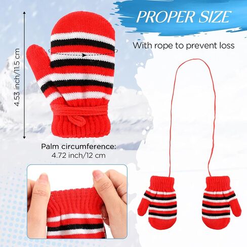 Suhine 60 Pairs Kids Gloves Bulk 6 Styles Kids Mittens Toddler Winter Knitted Gloves for Boys Girls in Saudi Arabia