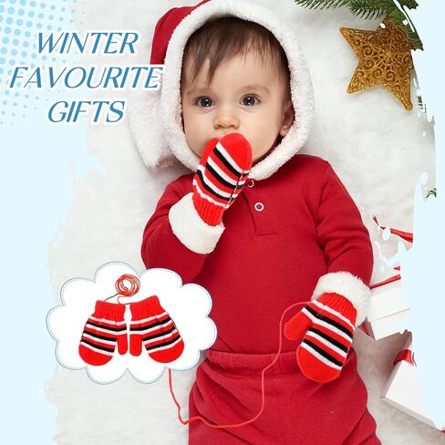 Suhine 60 Pairs Kids Gloves Bulk 6 Styles Kids Mittens Toddler Winter Knitted Gloves for Boys Girls in Saudi Arabia