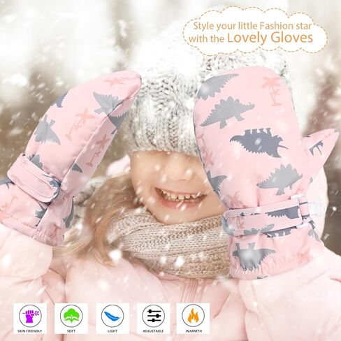 Fleece Lined Mittens for Baby Boys Girls,Baby Toddler Little Kids Winter Warm Gloves Mittens in Kuwait
