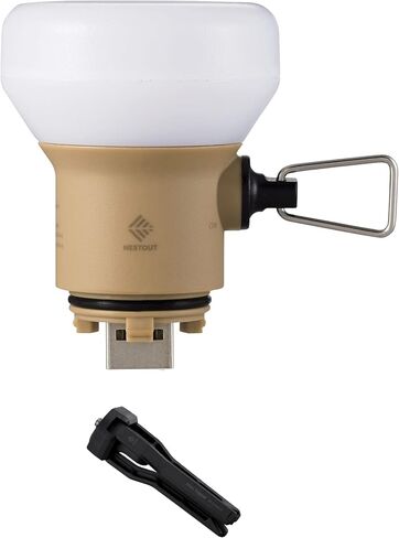 ELECOM NESTOUT Outdoor Camping LED Panel Flashlight w/ Mini Tripod, Dimmable USB Powered LED Light, IP44 Water Dust Resistant, 30-1000 Lumen, Portable Lantern for NESTOUT Power Bank, Black (Flash-1) in Saudi Arabia