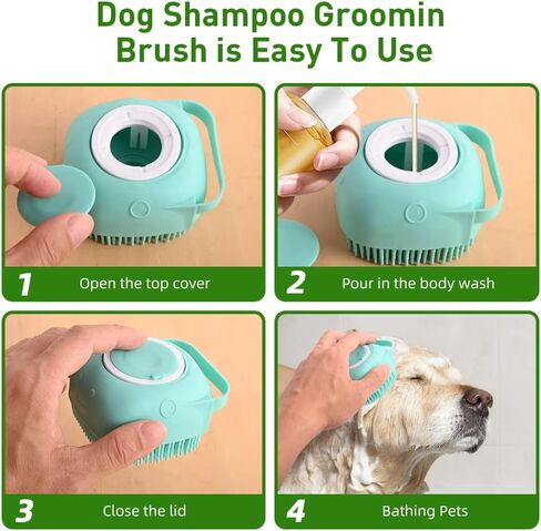 Jaxbo 7 Pcs Hose Nozzle Foam Sprayer， Pet Bathing Tool Set with Connectors, Dog Silicone Brush and Wash Mitt for Watering Plants, Cleaning,Car Wash and Showering Pet in Kuwait