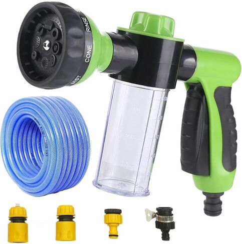kathson Garden Hose Nozzle, 8 Patterns Dog Wash Sprayer, Garden Hose Sprayer Nozzle, Dog Wash Hose Attachment, for Pet Showers, Car Washing, House Cleaning, Pet Shower Bathing Tool in Saudi Arabia