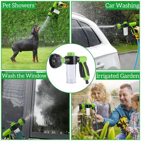kathson Garden Hose Nozzle, 8 Patterns Dog Wash Sprayer, Garden Hose Sprayer Nozzle, Dog Wash Hose Attachment, for Pet Showers, Car Washing, House Cleaning, Pet Shower Bathing Tool in Saudi Arabia