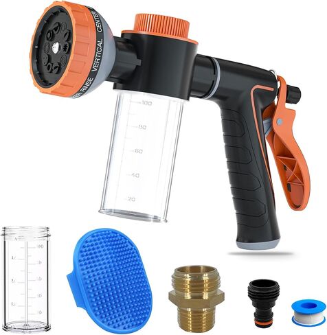 Dog Shower Attachment Water Hose Nozzle Sprayer with 3/4" GHT Male x 1/2" NPT Male Connector Kit in Saudi Arabia