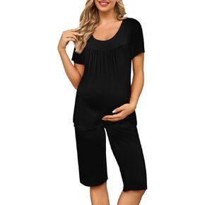 طقم بيجامة للحوامل للسيدات من Xpenyo، طقم ملابس نوم للاستراحة مكون من قطعتين مع جيوب in Kuwait