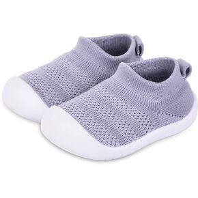 Pluatyep Baby Toddler First Walking Non-Skid Shoes Infant Boys Girls Soft Sole Fashion Breathable Knitted Mesh Socks Shoes Slip-on Slippers
