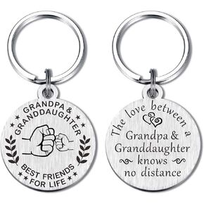 Grandpa Gifts, Grandfather Keychain, Grandpa Key Ring