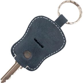 Hide & Drink, Guitar Keychain Handmade from Full Grain Leather, Key Holder, Keyring with Pouch for Most Used Key