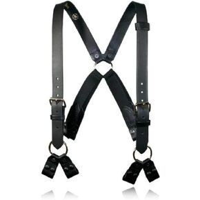 Boston Leather Firefighters Suspenders, 8-Point Loop