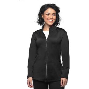Action Women's Zip Front Nylon Spandex Active Inspired Scrub Jacket