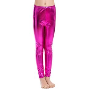 Fancy Uyee Kids Toddler Girls Faux Leather Pants Shiny Strech Leggings Tights