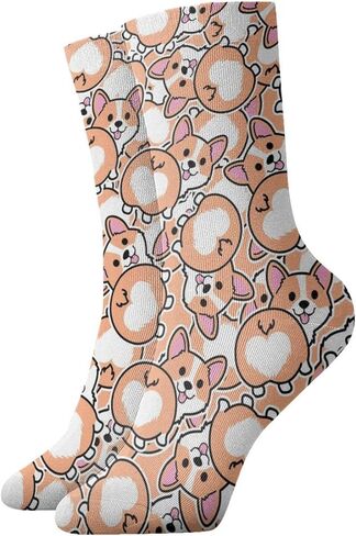 جوارب ضغط PIOKNGY للنساء والفتيات، جوارب دائرية، جوارب مضحكة للجري الرياضي أثناء السفر، مقاس 11.8 بوصة in Kuwait