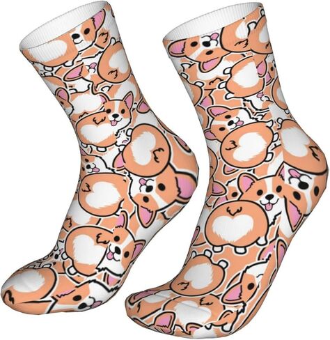 جوارب ضغط PIOKNGY للنساء والفتيات، جوارب دائرية، جوارب مضحكة للجري الرياضي أثناء السفر، مقاس 11.8 بوصة in Kuwait