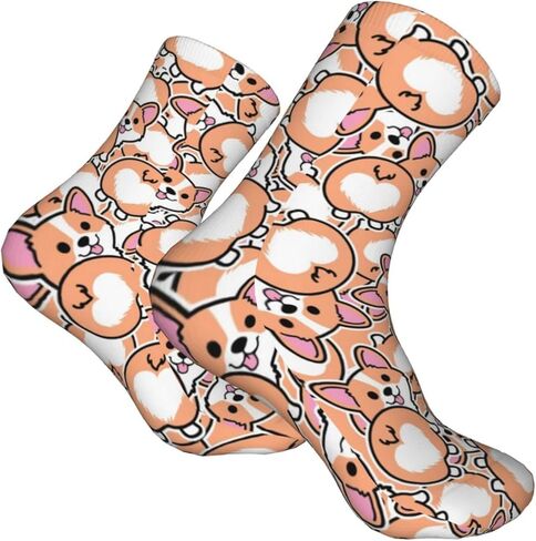 جوارب ضغط PIOKNGY للنساء والفتيات، جوارب دائرية، جوارب مضحكة للجري الرياضي أثناء السفر، مقاس 11.8 بوصة in Kuwait