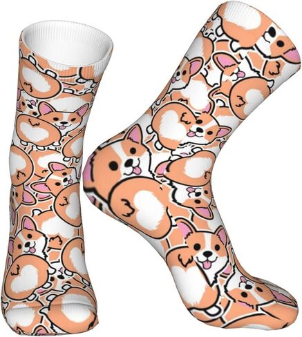 جوارب ضغط PIOKNGY للنساء والفتيات، جوارب دائرية، جوارب مضحكة للجري الرياضي أثناء السفر، مقاس 11.8 بوصة in Kuwait