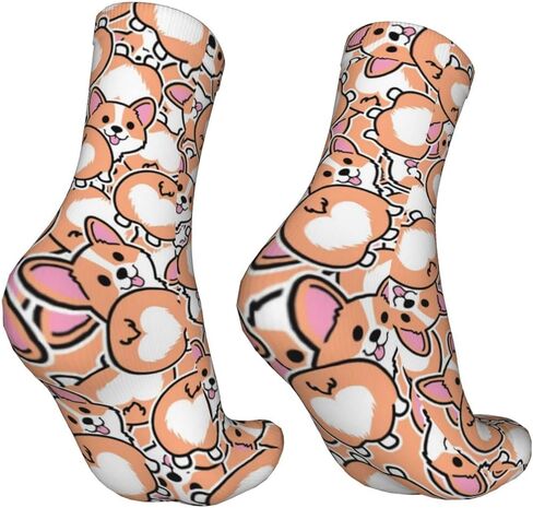 جوارب ضغط PIOKNGY للنساء والفتيات، جوارب دائرية، جوارب مضحكة للجري الرياضي أثناء السفر، مقاس 11.8 بوصة in Kuwait