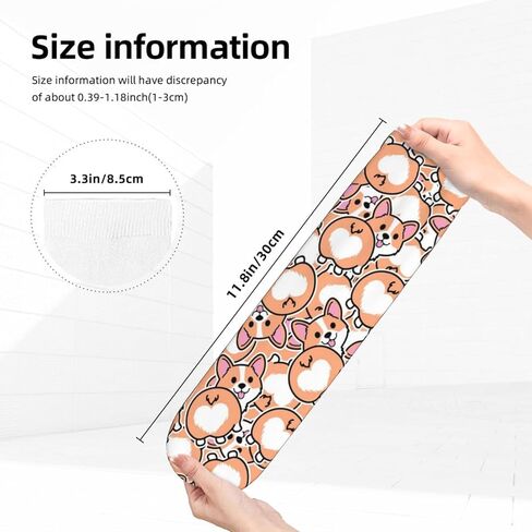 جوارب ضغط PIOKNGY للنساء والفتيات، جوارب دائرية، جوارب مضحكة للجري الرياضي أثناء السفر، مقاس 11.8 بوصة in Kuwait