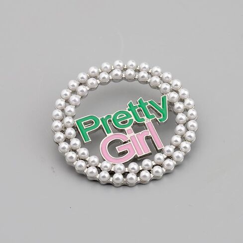 POTIY Sorority Gift Pink Pearl Brooch Graduation Gifts Paraphernalia Charm Nature Pink Pearl Brooch for Women in Kuwait