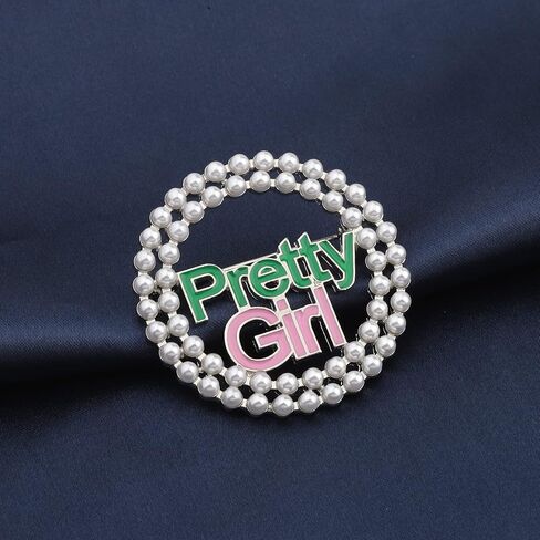 POTIY Sorority Gift Pink Pearl Brooch Graduation Gifts Paraphernalia Charm Nature Pink Pearl Brooch for Women in Kuwait