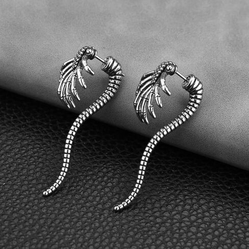 HZMAN Alien Facehugger Earrings for Men Women Stainless Steel Retro Gothic Punk Xenomorph Insect Stud Earring Biker Party Jewelry Gift in Saudi Arabia