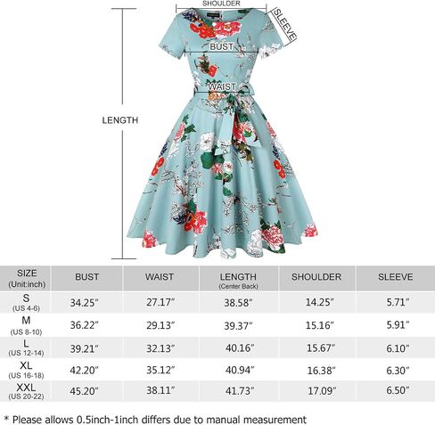 MINTLIMIT Women's 1950 Vintage Retro Rockabilly Dress Cocktail Party Prom Swing Dresses with Pockets in Saudi Arabia