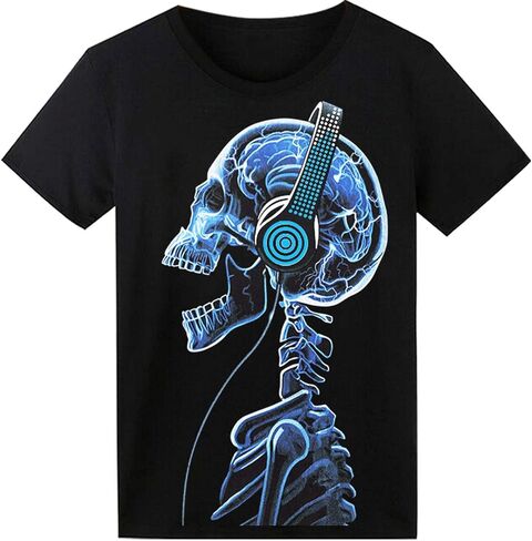 LED T Shirt Sound Activated Glow Shirts Light Up Equalizer Clothes for Party in Kuwait