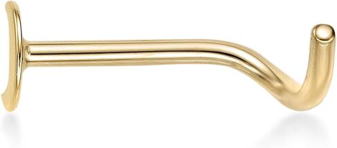 مجوهرات لافاري 20 خاتم أنف منحني من الذهب عيار 14 قيراط من الذهب الأصفر للجنسين، خاتم أنف لا يسبب الحساسية، مجوهرات ثقب الأنف 20 جرام in Kuwait