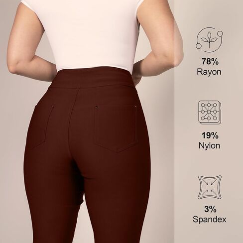 FITSIGHT Women's Yoga Dress Pants - Strechy Straight Leg Work Pants with 5 Pockets Slim Fit Office Casual Slacks in Saudi Arabia