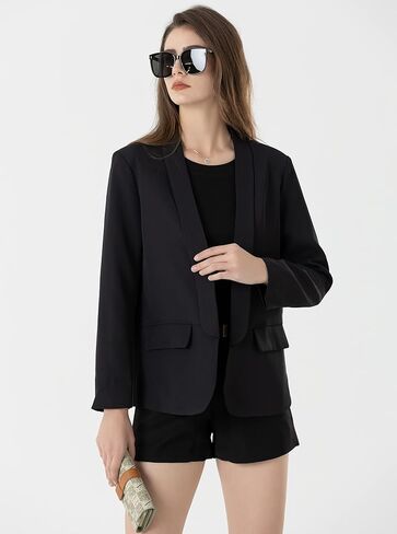 Beninos Womens Casual Long Sleeve Blazer Jackets with No Button in Saudi Arabia