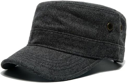 قبعات عسكرية من الصوف التويد للرجال، قبعات جيش كاديت، قبعات مسطحة in Kuwait