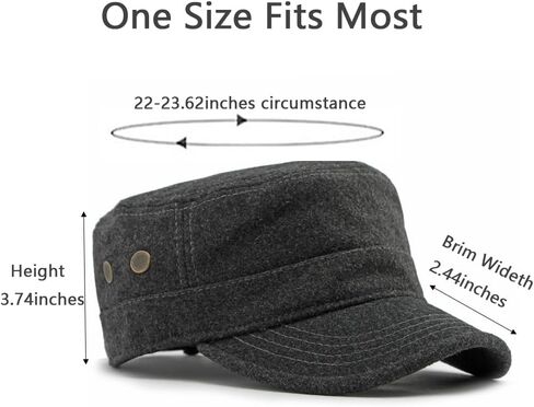 قبعات عسكرية من الصوف التويد للرجال، قبعات جيش كاديت، قبعات مسطحة in Kuwait