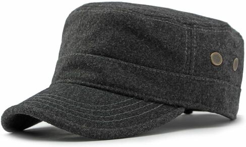 قبعات عسكرية من الصوف التويد للرجال، قبعات جيش كاديت، قبعات مسطحة in Kuwait