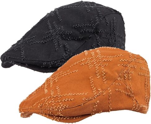 LADYBRO 2Pack Unisex Flat Cap Newsboy Hats for Men Women, Summer Casual Adjustable in Kuwait