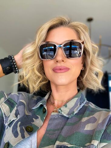 نظارة شمسية مربعة كبيرة الحجم وخفيفة الوزن للنساء من مهرجان دبي السينمائي الدولي، هايلي in Kuwait