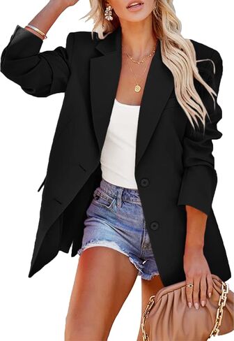 سترة نسائية كاجوال من MACNOORA مفتوحة من الأمام وأكمام طويلة وأزرار للعمل والمكتب in Kuwait