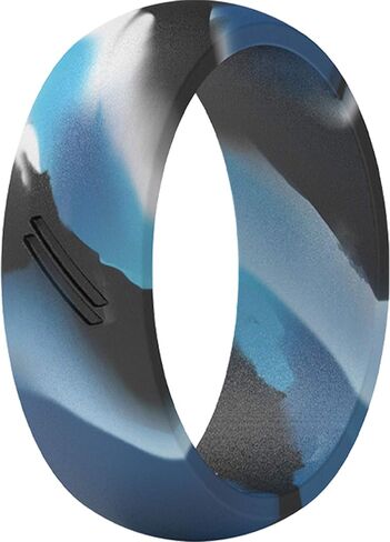 ThunderFit Silicone Wedding Ring for Men, Rubber Wedding Band - Width 8.7mm - Thickness 2.5mm in Kuwait