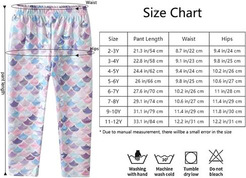 VIKITA Girls Stretch Leggings Shiny Scales Printed Tight Pants Fancy Colored for Birthday Party Halloween 2-12 Years in Kuwait