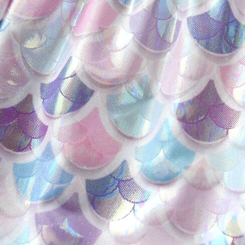 VIKITA Girls Stretch Leggings Shiny Scales Printed Tight Pants Fancy Colored for Birthday Party Halloween 2-12 Years in Kuwait