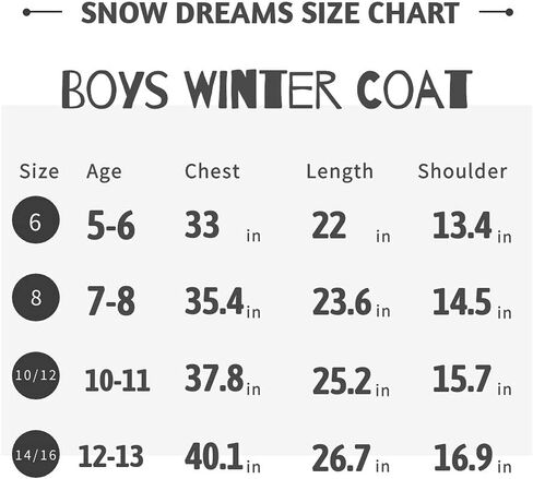SNOW DREAMS Boys Winter Coat Ski Jacket Puffer Fleece Lined Waterproof Camouflage Warm Hooded Outerwear in Kuwait