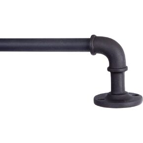 Kenney KN90030 Adler أنابيب صناعية داخلية/خارجية مقاومة للصدأ ملفوفة حول قضيب الستارة، طول قابل للتعديل 28-48 بوصة، لمسة نهائية سوداء، أنبوب فولاذي مزخرف بقطر 5/8 بوصة in Kuwait