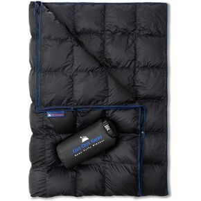 Get Out Gear Down Camping Blanket - Puffy, Packable, Lightweight and Warm | Ideal for Outdoors, Travel, Stadium, Festivals, Beach, Hammock | 650 Fill Power Water-Resistant Backpacking Quilt in Kuwait