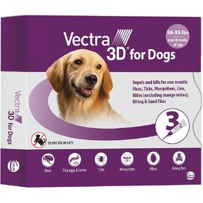 Vectra 3D for Dogs Flea, Tick & Mosquito Treatment & Prevention for Large Dogs (56 to 95 lbs) , 3 month supply in Saudi Arabia