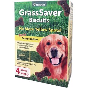 NaturVet – GrassSaver Wafers for Dogs Plus Enzymes – 300 Wafers – Healthy Supplement to Help Rid Your Lawn of Yellow Spots – Synergistic Combination of B-Complex Vitamins & Amino Acids