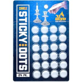 Ner Mitzvah Candle Sticky Dots - Candle Wax Dots - Candle Accessories - 48 Dots in Saudi Arabia