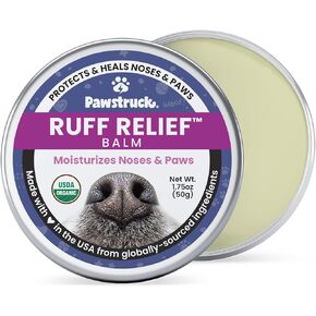 Pawstruck USDA Organic Natural Ruff Relief Wax Balm for Dogs – Moisturizes, Protects, and Heals Noses & Paws – Made in USA, Non-Toxic, Hypoallergenic - 1.75 oz in Kuwait
