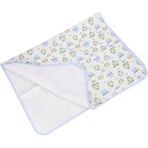 Baby Waterproof Bed Pad Reusable Bed Wetting Incontinence Cover Washable Mattress Pad Breathable Cotton Pee Pads Protector Heavy Absorbency Cartoon Urine Bed Underpad Toddler Dipper Changing Pad